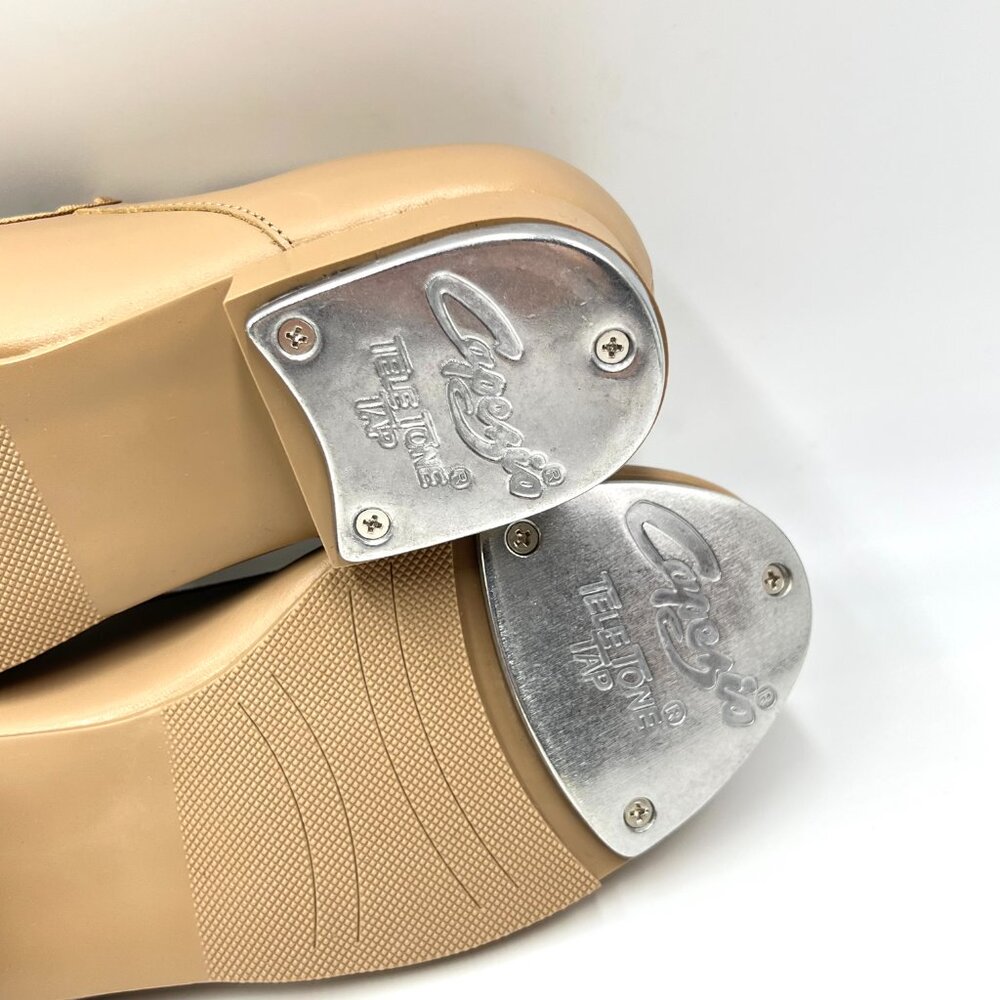 Capezio Womensā Size 7 7M 3800 Mary Jane Caramel Tan Buckled Dance Tap Shoes - Picture 11 of 12